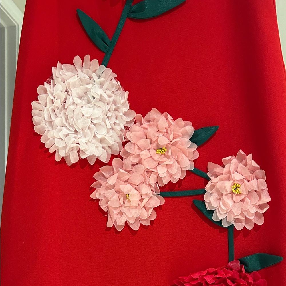 Elliatt Buttercup Embroidered Maxi Dress In Red - Picture 2 of 11